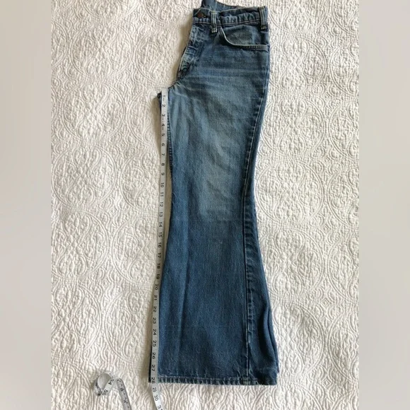 Vintage 70s Levis 684 Orange Tab Bell Bottom Super Flare Jeans - Picture 11 of 14